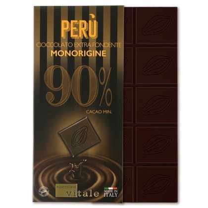 cioccolato vitale - cioccolato extra fondente monorigine perù con tavoletta